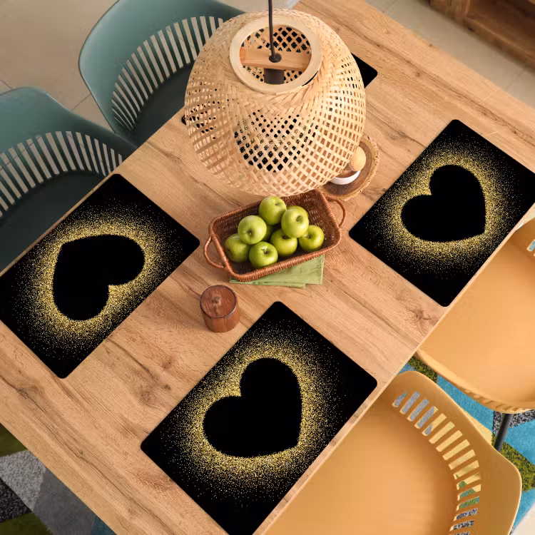 Placemat vinyl - Hart van goudstof — 3