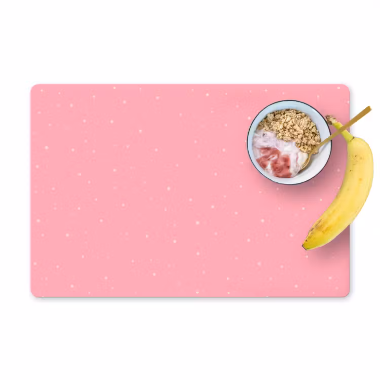 Placemat vinyl - Licht roze - Pastel - Stippen — 1