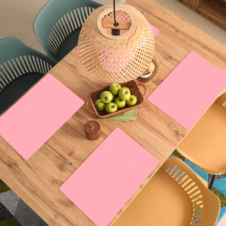 Placemat vinyl - Licht roze - Pastel - Stippen — 3