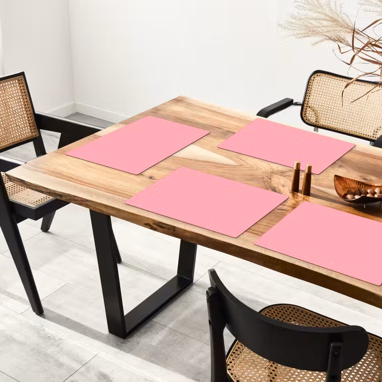 Placemat vinyl - Licht roze - Pastel - Stippen — 4