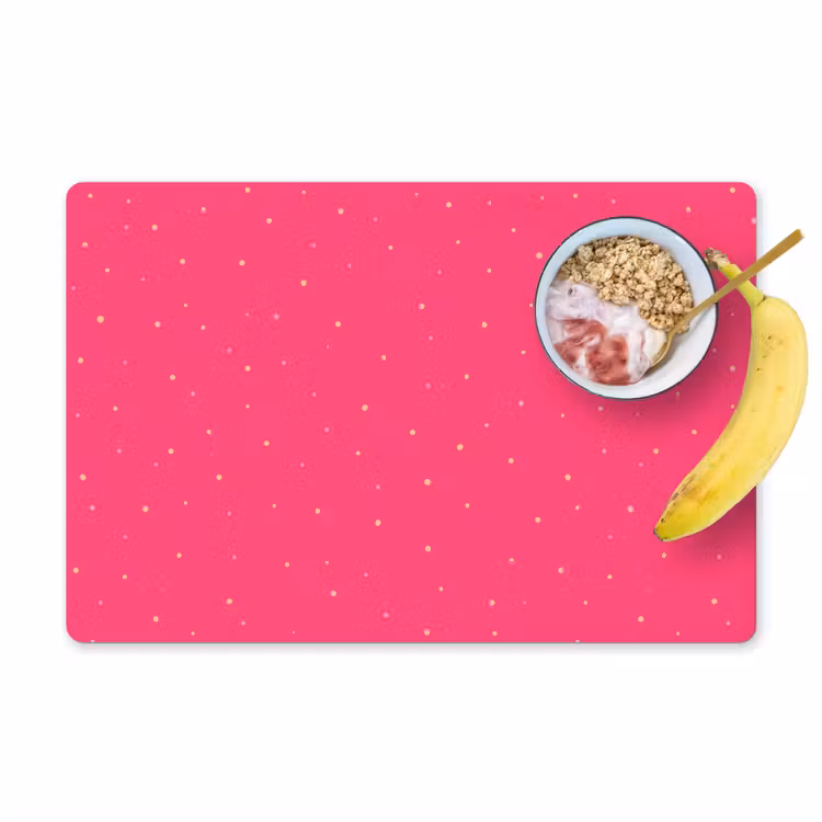 Placemat vinyl - Roze - Pastel - Stippen — 1