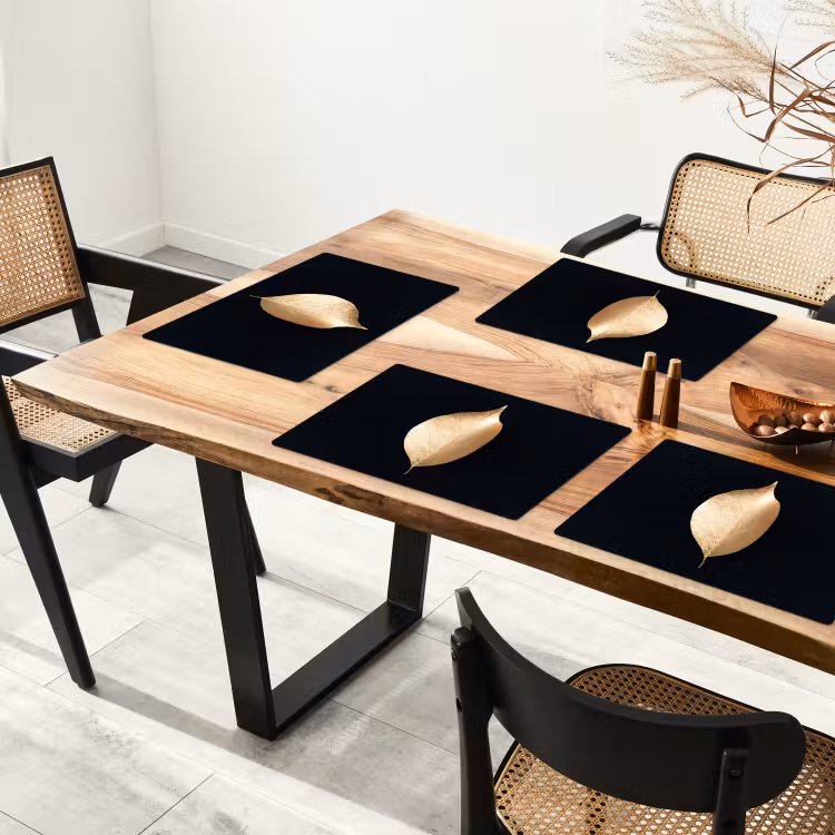Placemat vinyl - Solitair blad in goud — 4