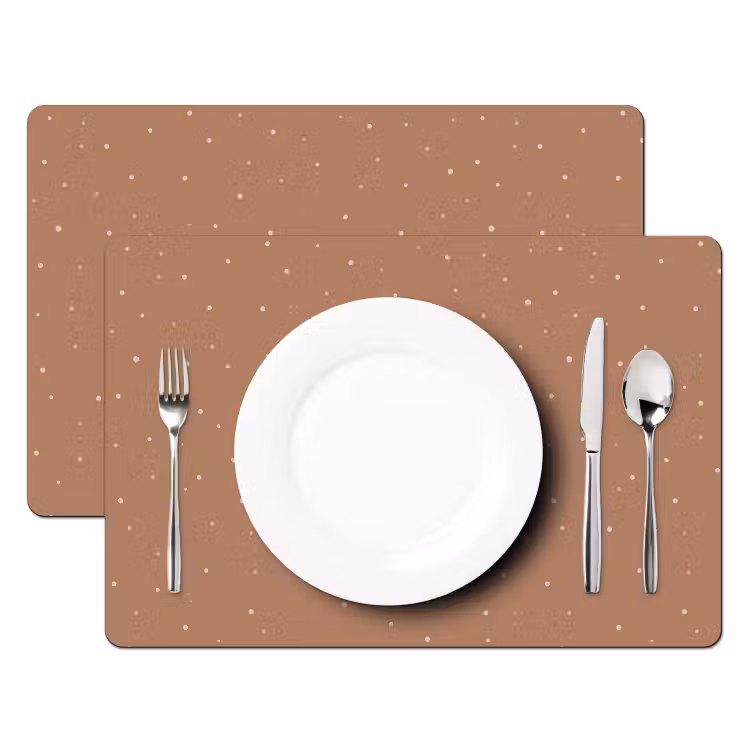 Placemat vinyl - Sterrenstof in Terracotta — 2