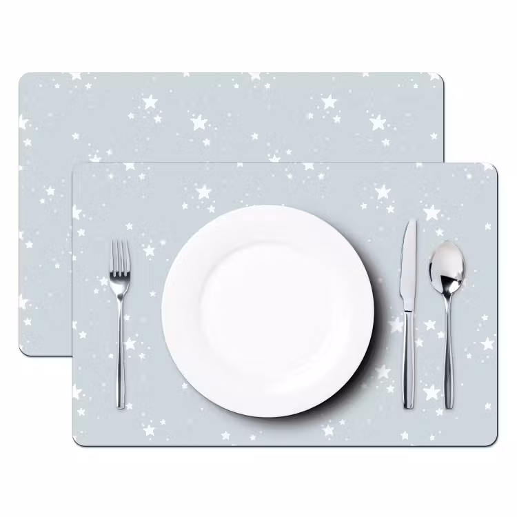 Placemat vinyl - Winters Blauw Sterrenlicht — 2