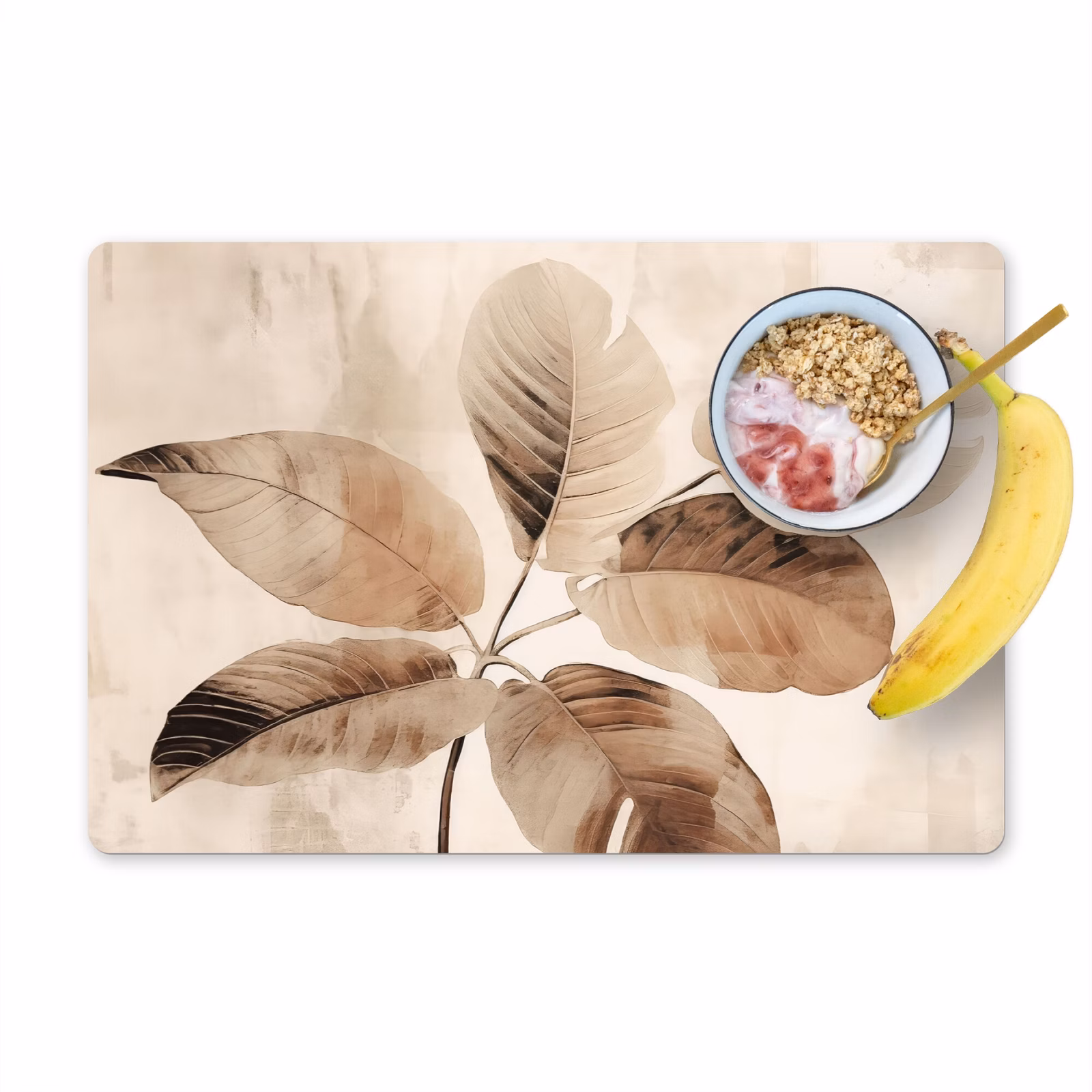 Placemat vinyl - Sepia Bladtinten — 1
