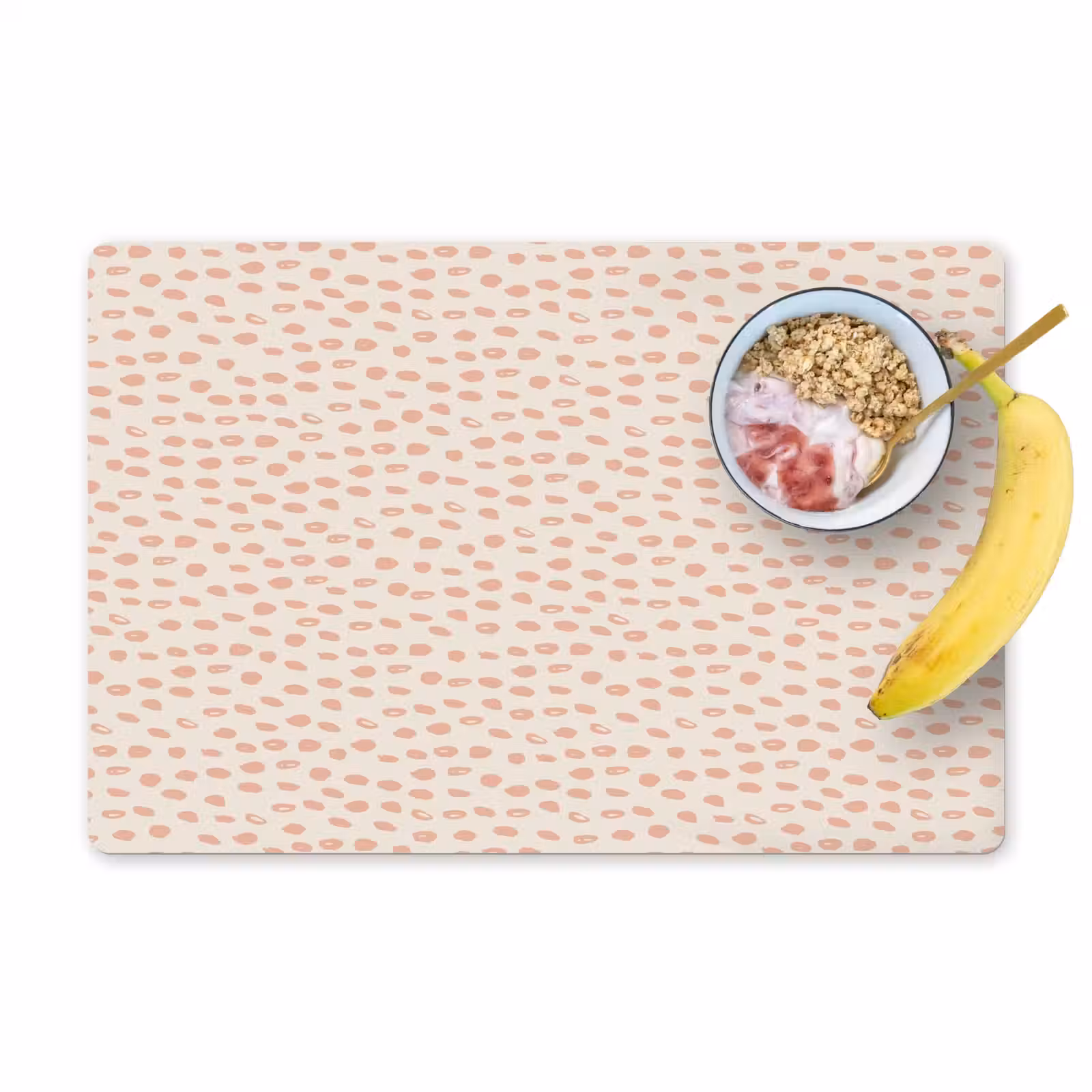 Placemat vinyl - Speelse Terracotta Stippen — 1