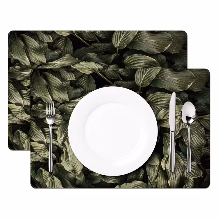 Placemat vinyl - Bladgroen Fluistering — 2