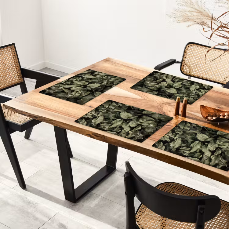Placemat vinyl - Bladgroen Fluistering — 4