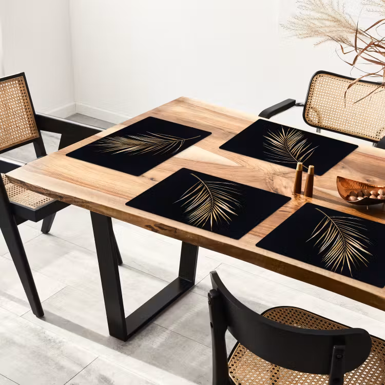Placemat vinyl - Gouden palmblad — 4