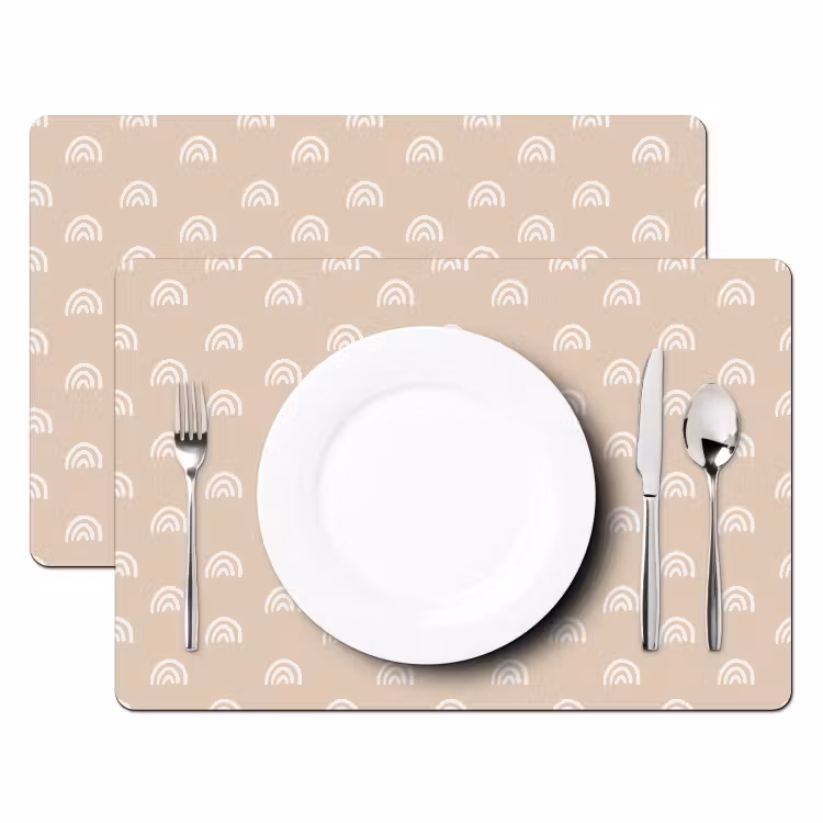 Placemat vinyl - Minimalistische Regenboogsymmetrie — 2