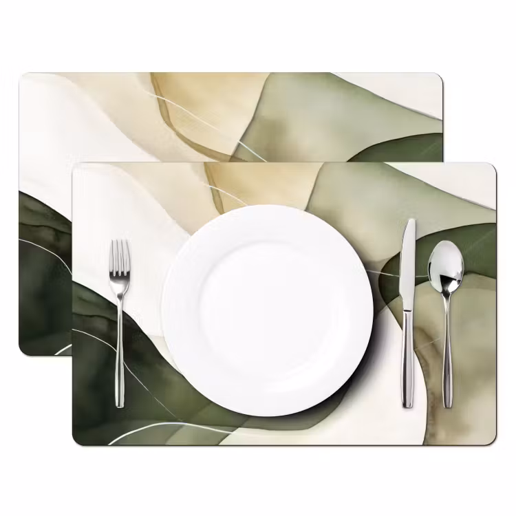 Placemat vinyl - Organische Vormen en Tinten — 2