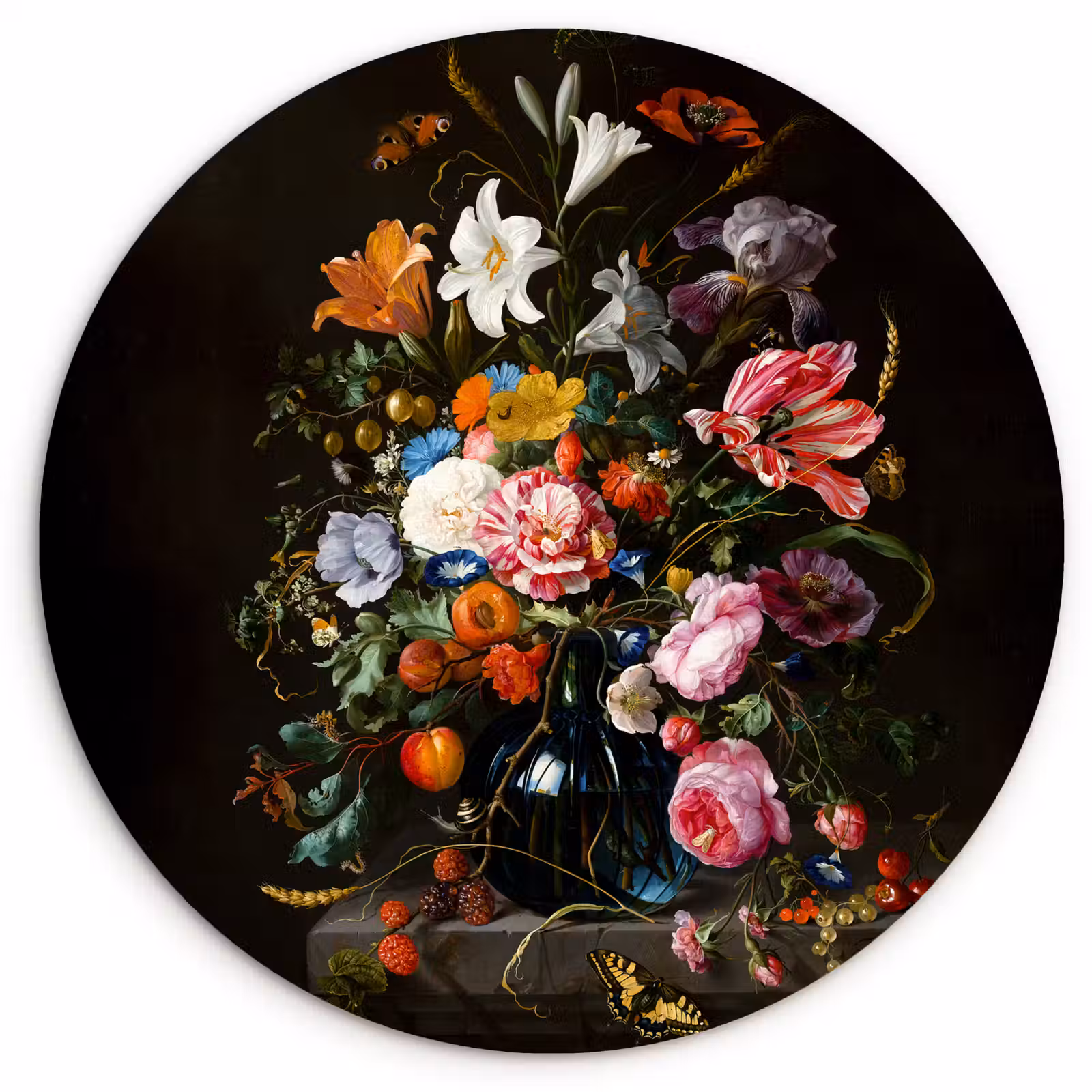 Muurcirkel - Vaas met bloemen — 1