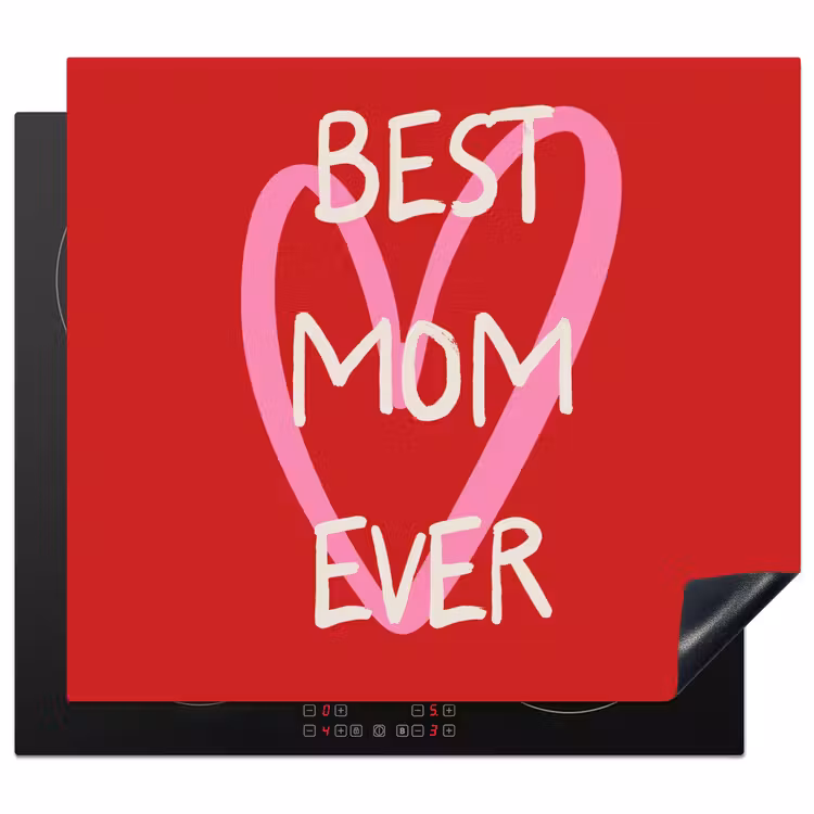 Inductie beschermer - Moeder - Quote - Hartje - Rood — 1