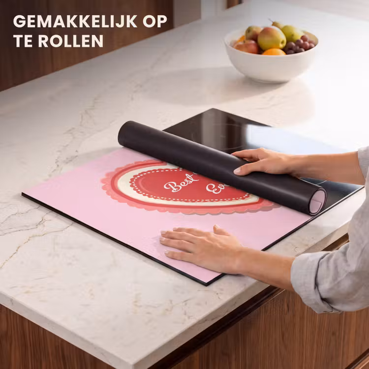 Inductie beschermer - Tekst - Hartje - Moeder - Roze — 7