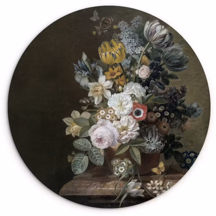 Muurcirkel - Stilleven met bloemen — 1