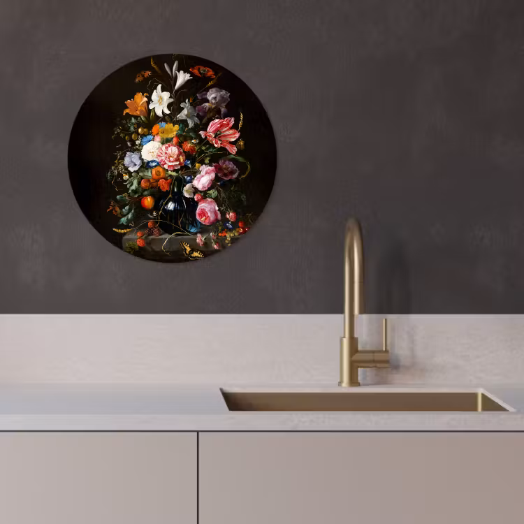 Muurcirkel - Vaas met bloemen — 3