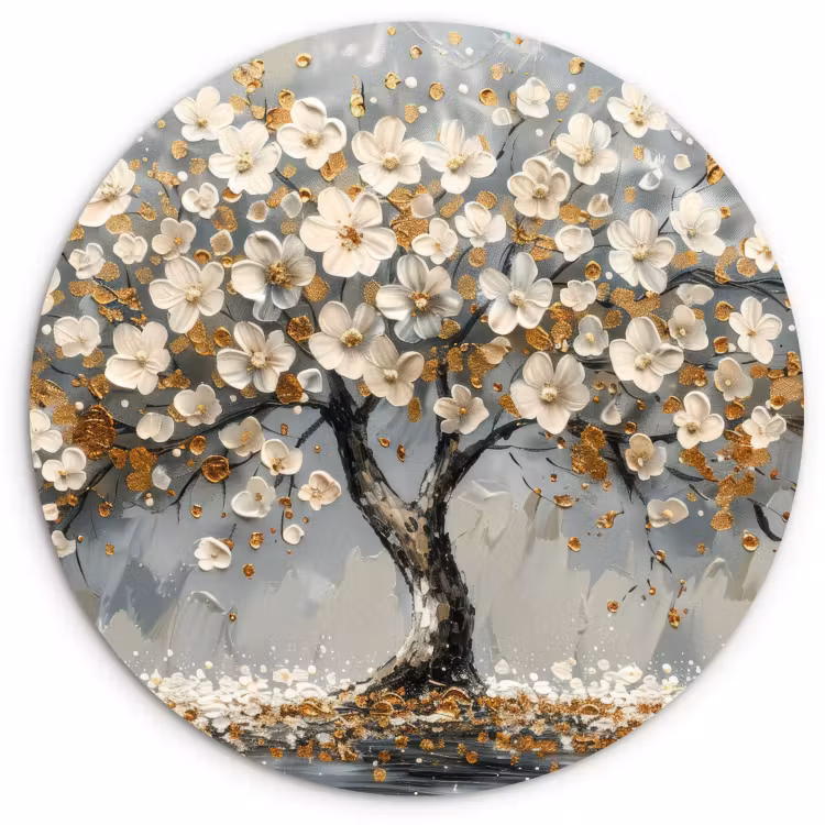 Muurcirkel - Gouden Bloesempracht — 2