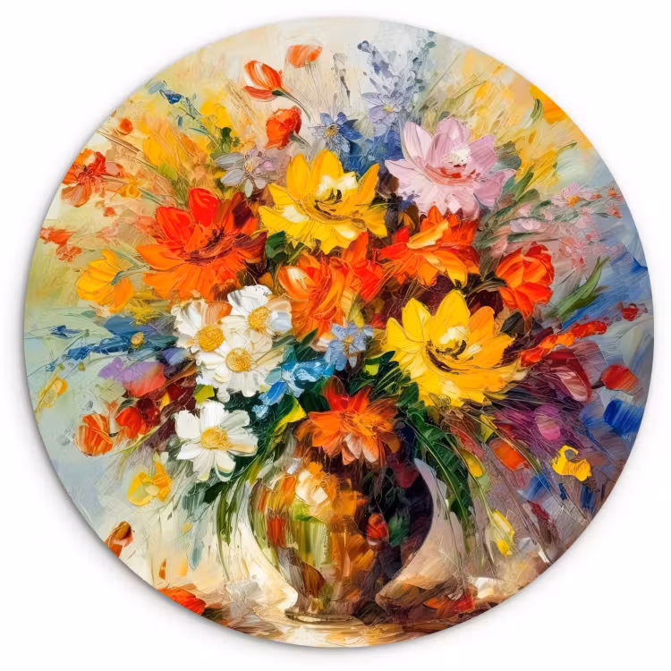 Muurcirkel - Impressionistische Kleurenexplosie — 2