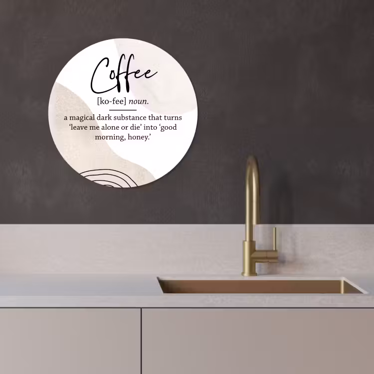 Muurcirkel - Koffie Betovering — 2