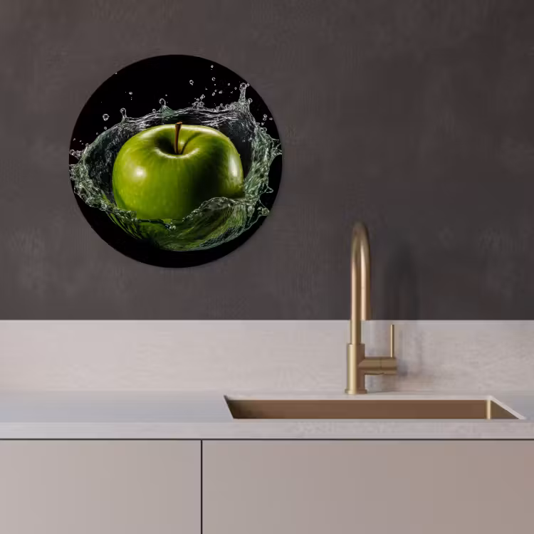 Muurcirkel - Appel - Groen - Fruit - Water - Zwart — 3