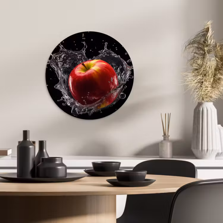 Muurcirkel - Appel - Rood - Water - Zwart - Fruit — 3