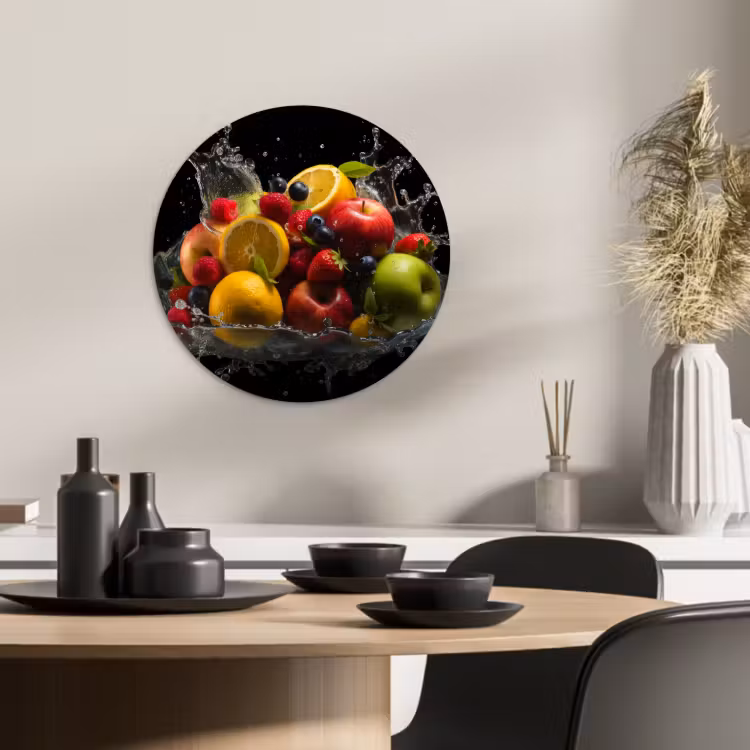 Muurcirkel - Fruit - Appel - Sinaasappel - Rode vruchten - Water — 3
