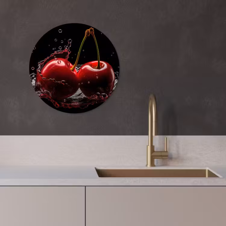 Muurcirkel - Kersen - Rood - Fruit - Water - Zwart — 3