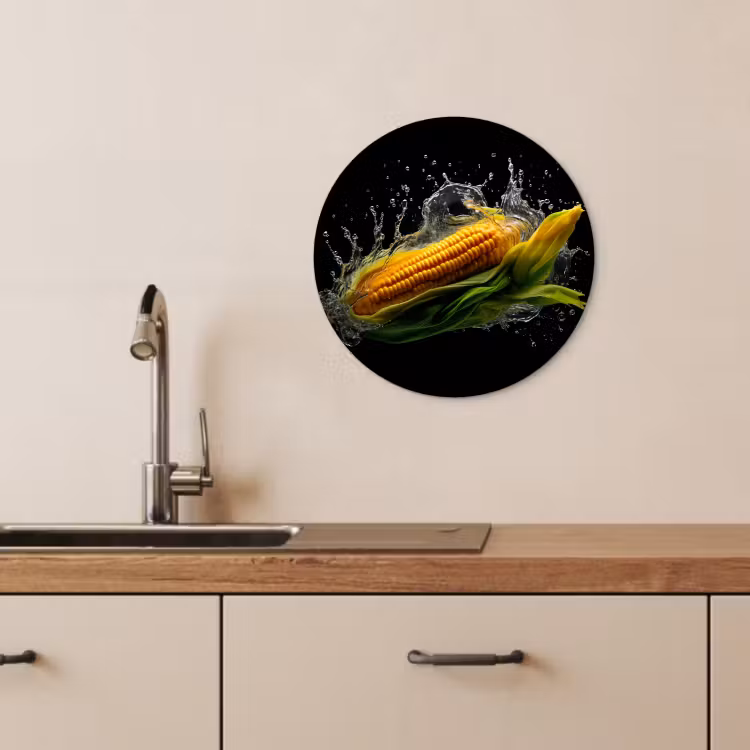Muurcirkel - Maïs - Groente - Planten - Zwart - Water — 2