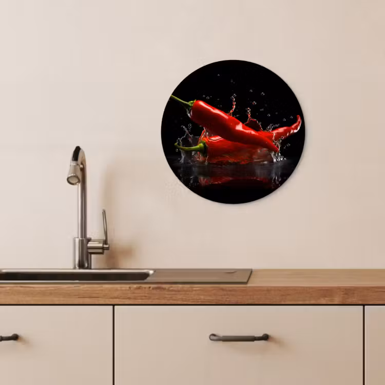 Muurcirkel - Peper - Rood - Zwart - Water - Groente — 3