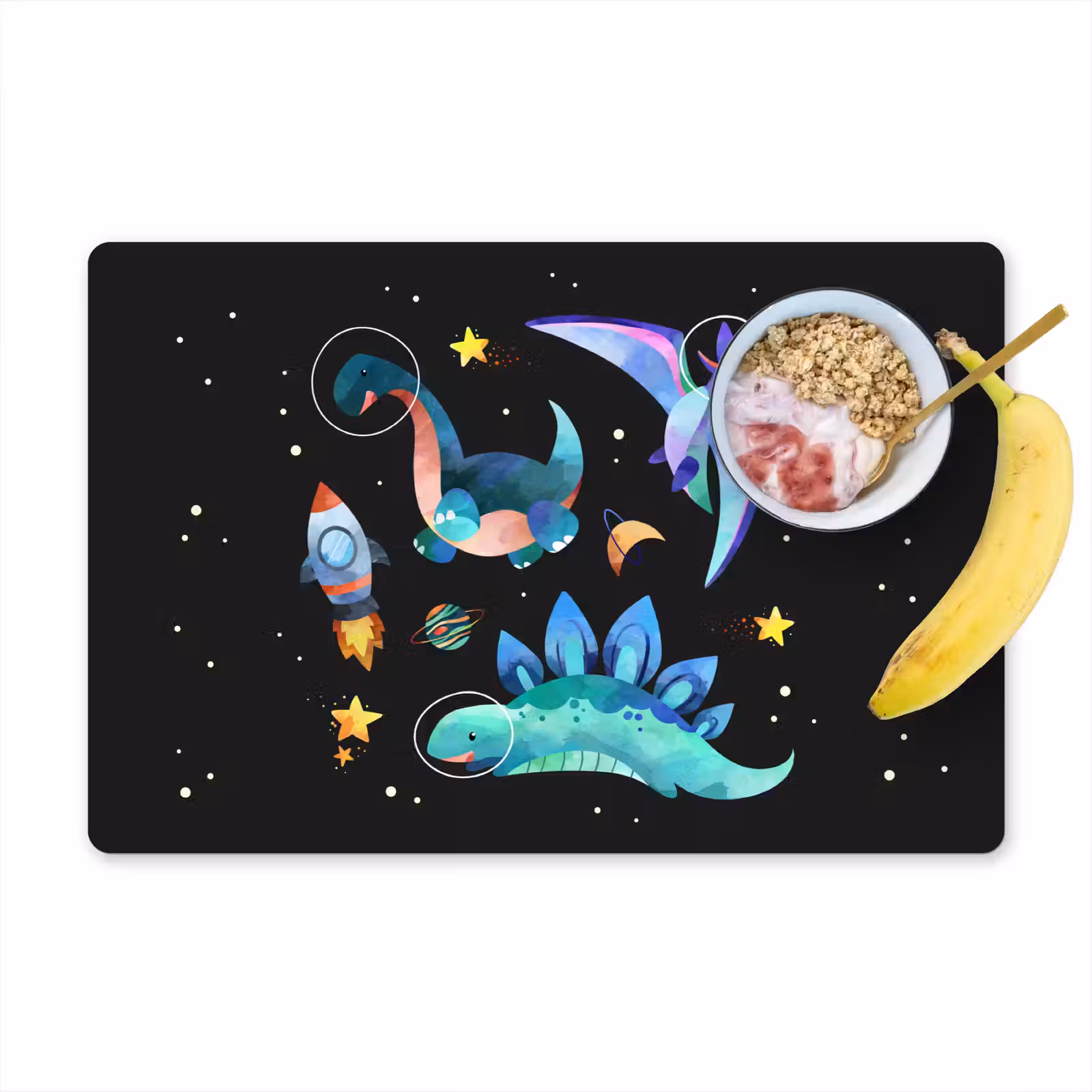 Placemat vinyl - Sterren - Dinosaurus - Jongen - Jongens - Kids - Kinderen — 1