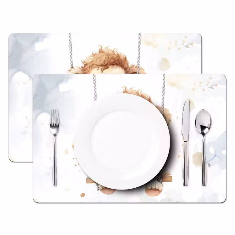 Placemat vinyl - Aap - Dier - Kinderen - Babykamer - Kinderkamer — 2