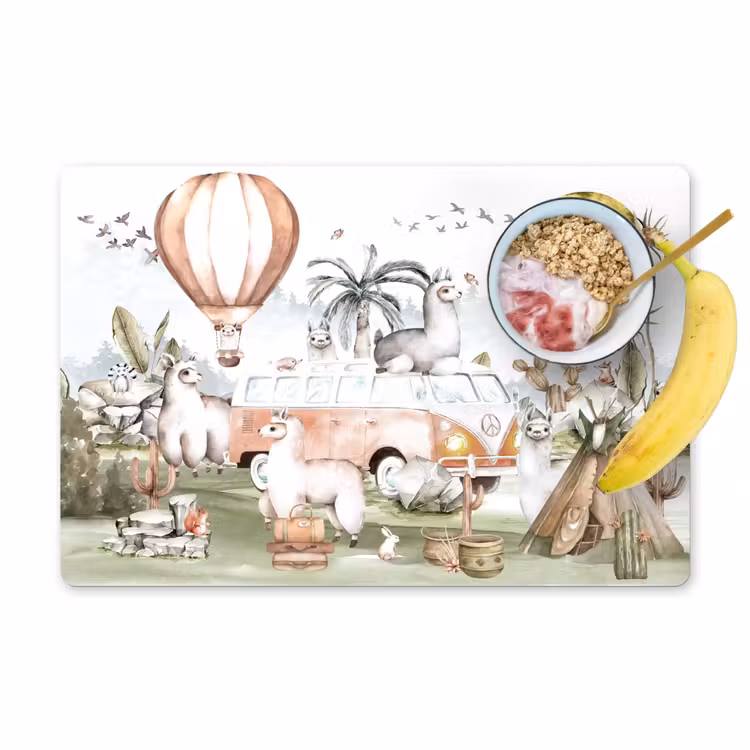 Placemat vinyl - Avontuurlijke Luchtballon Safari — 1