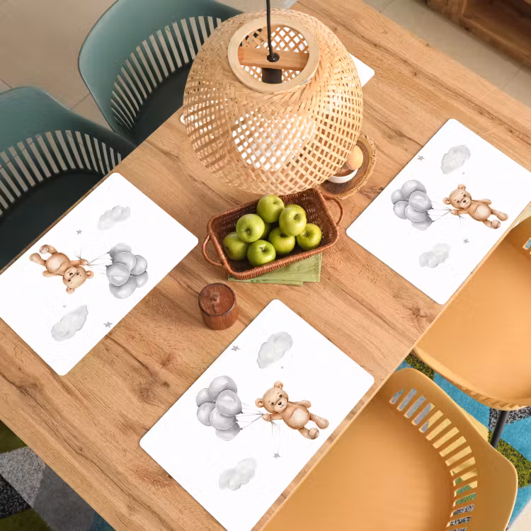 Placemat vinyl - Beer - Ballon - Sterren - Kinderen — 3