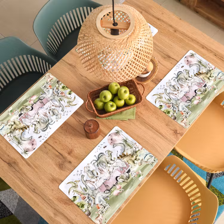 Placemat vinyl - Fantasievolle Dieren Caravan — 3