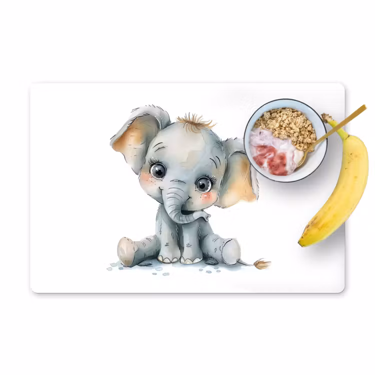 Placemat vinyl - Olifant - Baby dier — 1