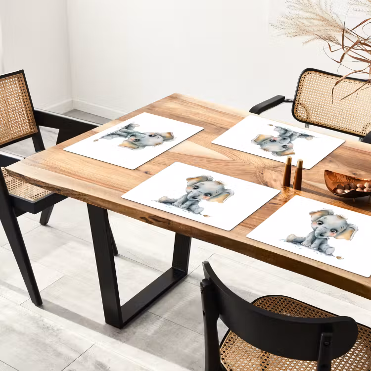 Placemat vinyl - Olifant - Baby dier — 4