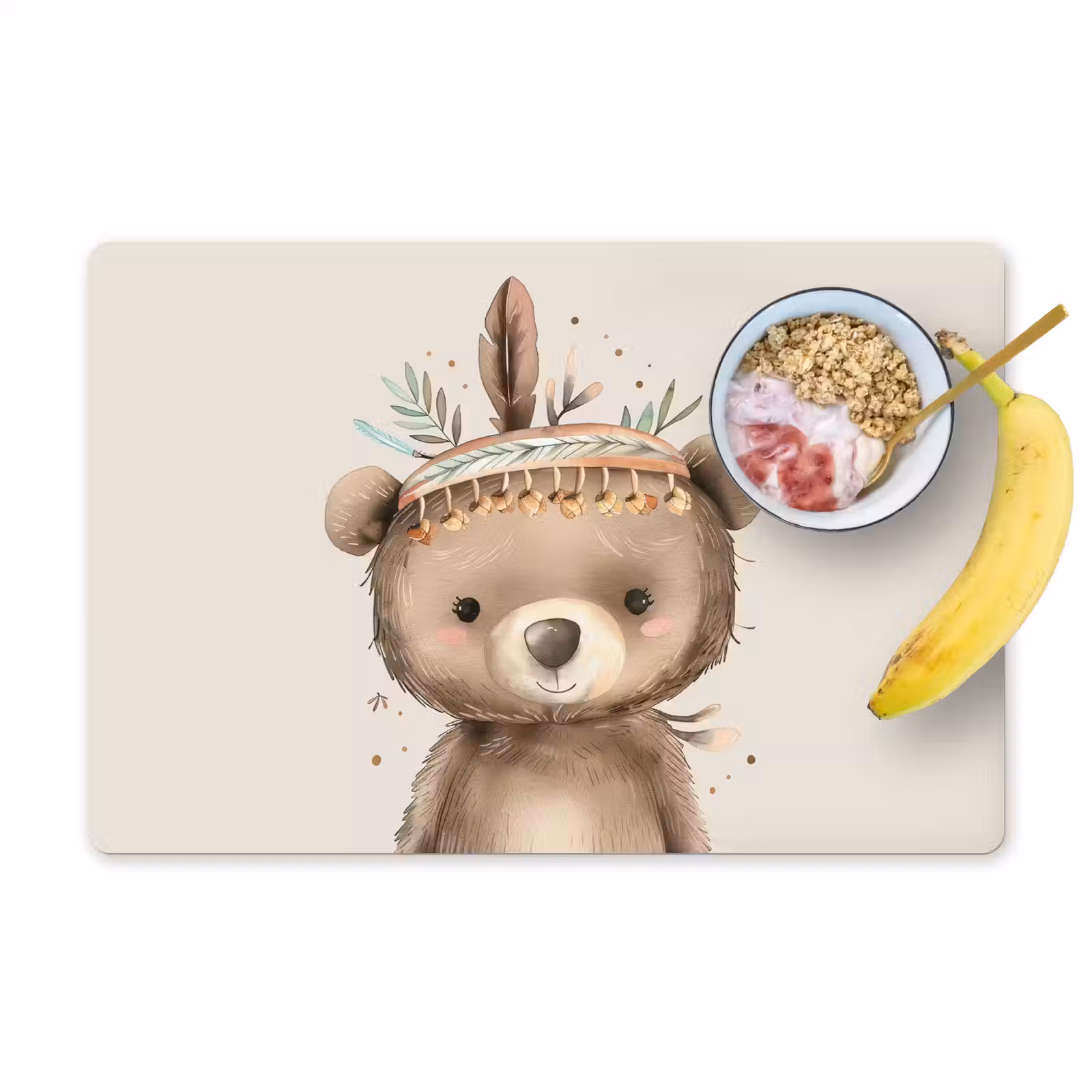 Placemat vinyl - Beer - Boho - Indianentooi - Dieren — 1