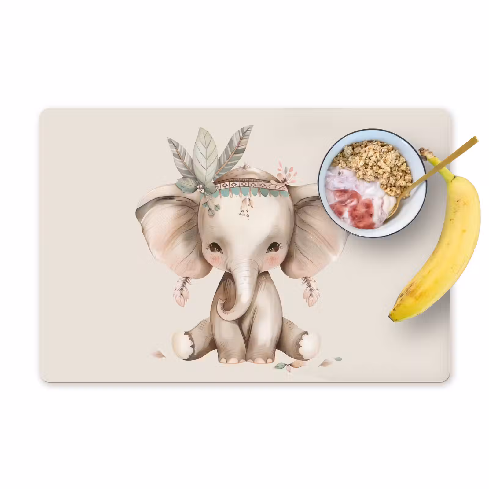 Placemat vinyl - Olifant - Bohemian - Dieren - Boho — 1