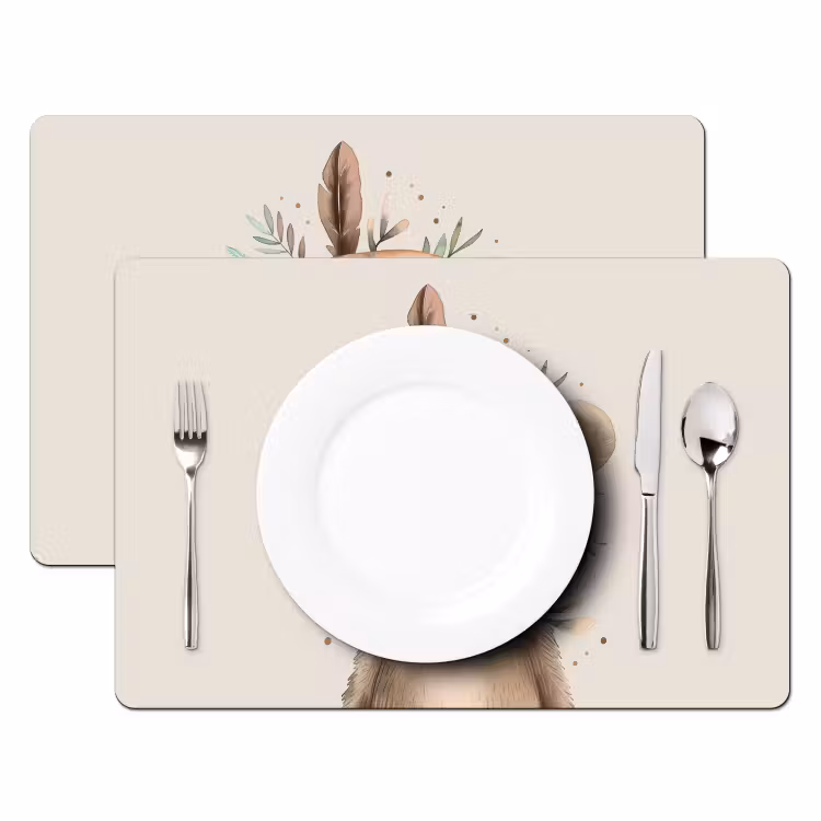 Placemat vinyl - Beer - Boho - Indianentooi - Dieren — 2