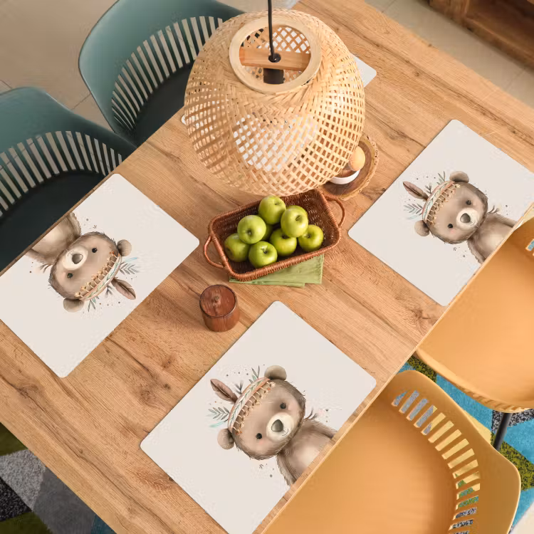 Placemat vinyl - Beer - Boho - Indianentooi - Dieren — 3