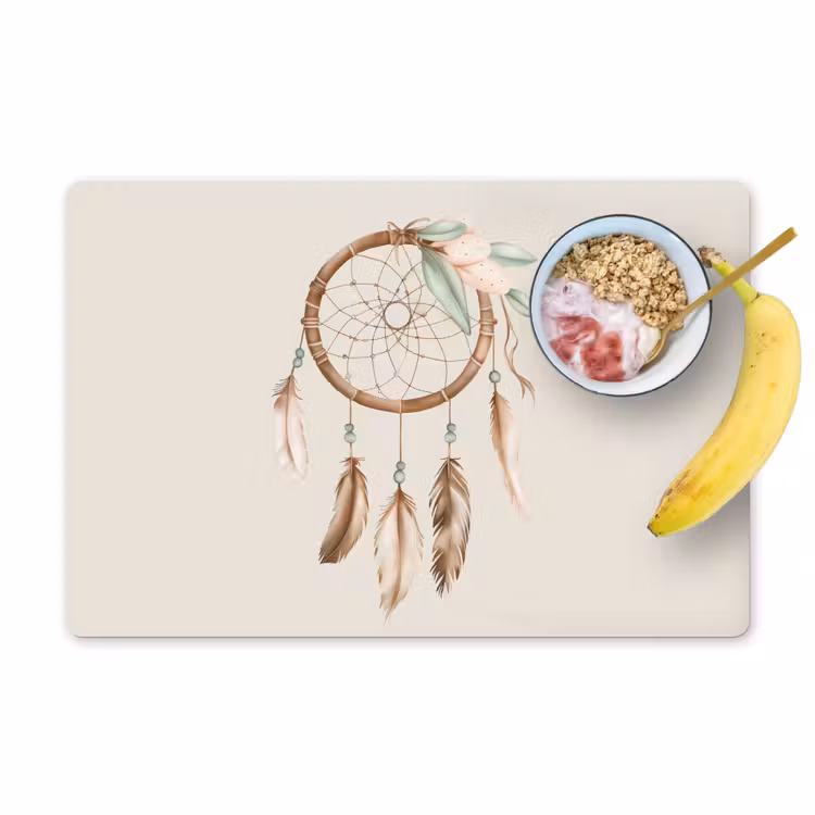 Placemat vinyl - Dromenvanger - Bohemian - Boho - Pastel kleuren — 1