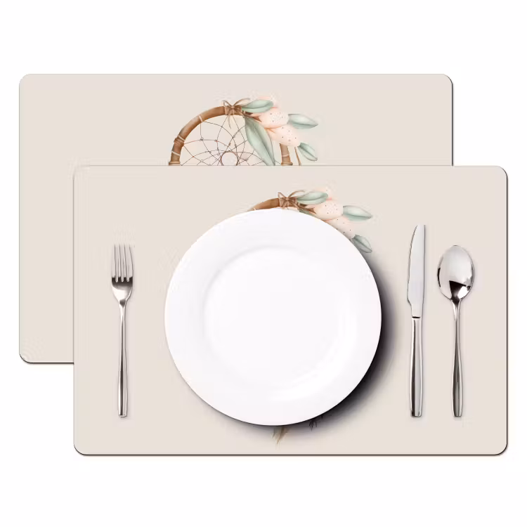 Placemat vinyl - Dromenvanger - Bohemian - Boho - Pastel kleuren — 2
