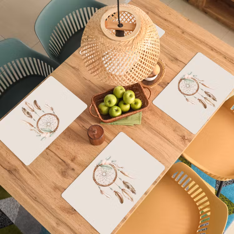 Placemat vinyl - Dromenvanger - Bohemian - Boho - Pastel kleuren — 3