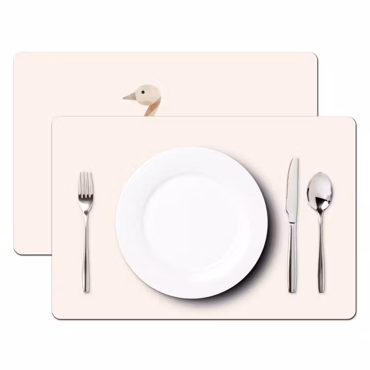 Placemat vinyl - Gans - Dier - Pastel kleuren — 2