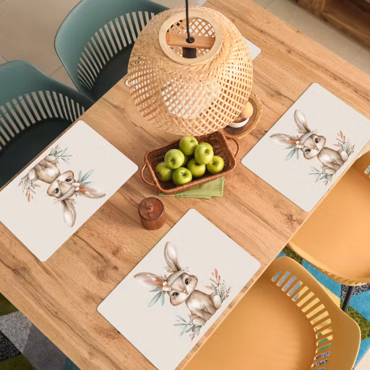 Placemat vinyl - Haas - Dier - Bohemian - Pastel kleuren — 3