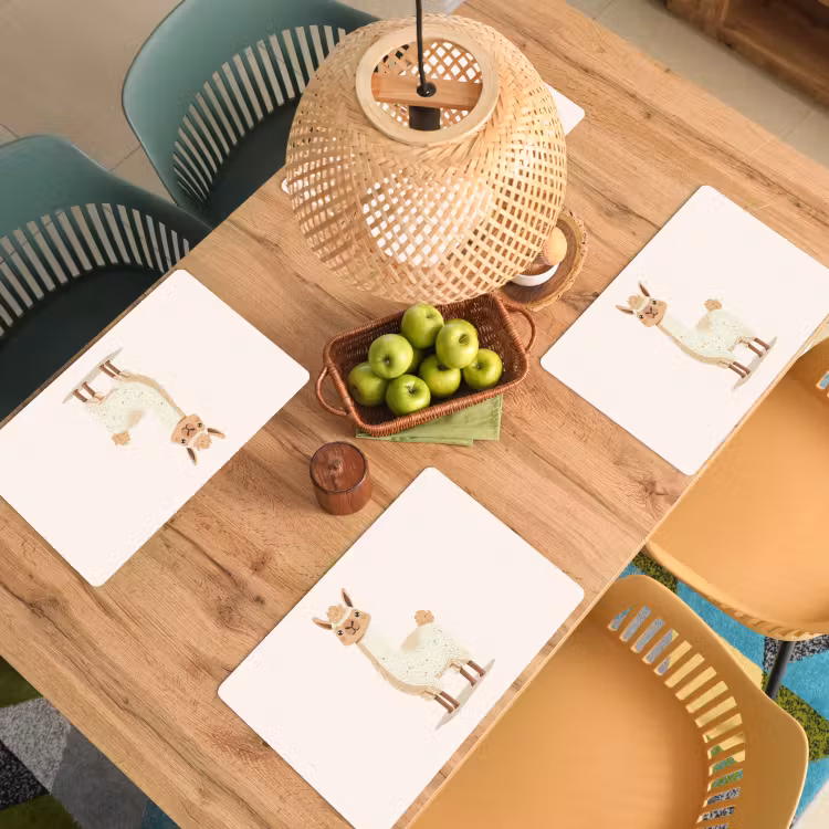 Placemat vinyl - Lama - Dieren - Boerderij - Pastel — 3