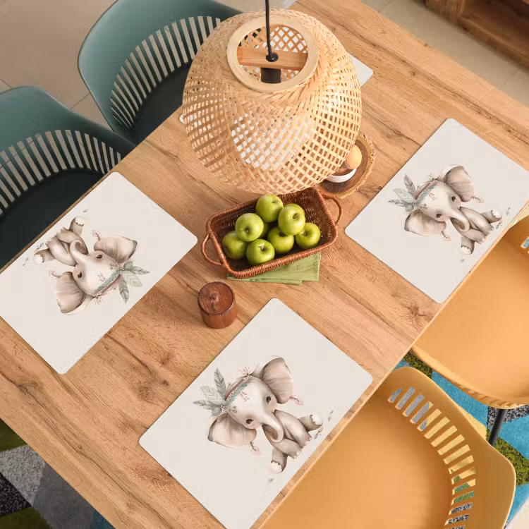 Placemat vinyl - Olifant - Bohemian - Dieren - Boho — 3