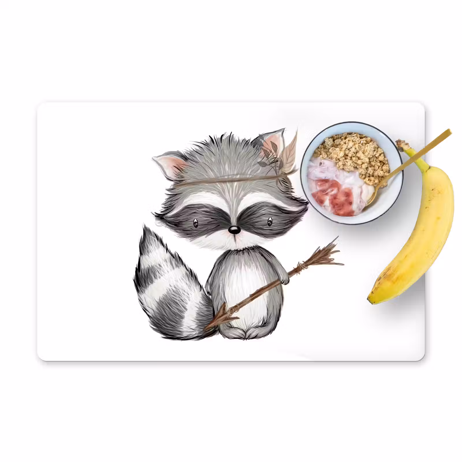 Placemat vinyl - Wasbeer - Dier - Bosdieren — 1