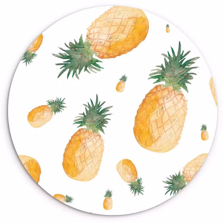 Muurcirkel - Ananas Aquarelle — 1