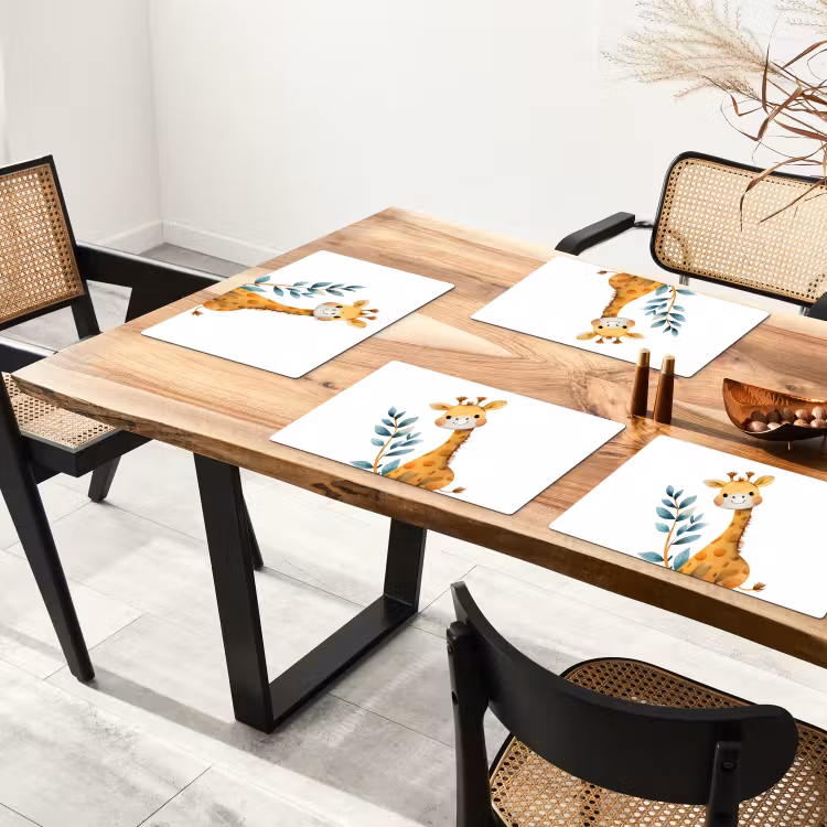Placemat vinyl - Giraf - Dier - Wilde dieren — 4